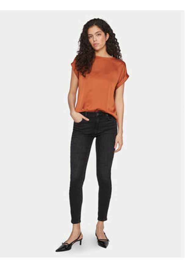 Vila T-Shirt Ellette 14059563 Pomarańczowy Regular Fit. Kolor: pomarańczowy. Materiał: syntetyk