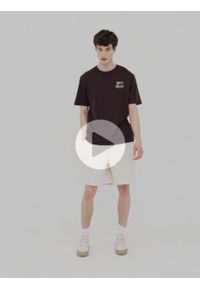 outhorn - Spodenki dresowe męskie - kremowe. Kolor: kremowy. Materiał: dresówka #11