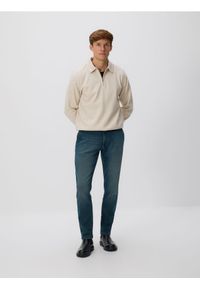 Reserved - Jeansy slim fit z efektem sprania - indigo jeans