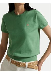 Polo Ralph Lauren Sweter 211891673027 Zielony Regular Fit. Typ kołnierza: polo. Kolor: zielony. Materiał: bawełna #3