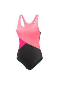 Damski kostium kąpielowy jednoczęściowy Aqua Speed Bella. Kolor: wielokolorowy, pomarańczowy, różowy, czarny