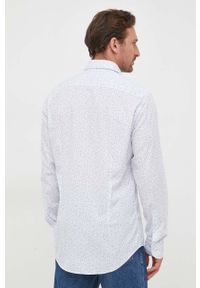 TOMMY HILFIGER - Tommy Hilfiger koszula bawełniana męska kolor niebieski slim z kołnierzykiem włoskim. Typ kołnierza: kołnierzyk włoski. Kolor: niebieski. Materiał: bawełna #5