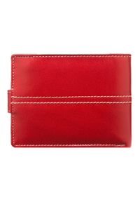 Wittchen - Skórzany portfel średni czerwony. Kolor: czerwony. Materiał: skóra. Wzór: aplikacja #5