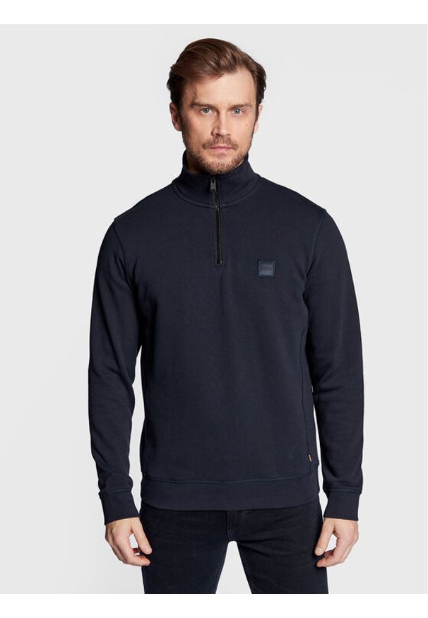 BOSS - Boss Bluza Zetrust 50468926 Granatowy Regular Fit. Kolor: niebieski. Materiał: bawełna