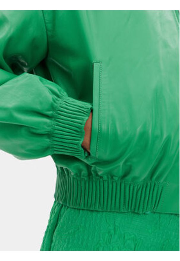 Custommade Kurtka skórzana Francette 999418856 Zielony Relaxed Fit. Kolor: zielony. Materiał: skóra