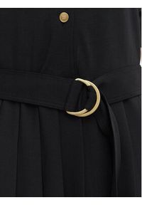 TOMMY HILFIGER - Tommy Hilfiger Sukienka codzienna WW0WW48756 Czarny Regular Fit. Okazja: na co dzień. Kolor: czarny. Materiał: bawełna. Typ sukienki: proste. Styl: casual #4