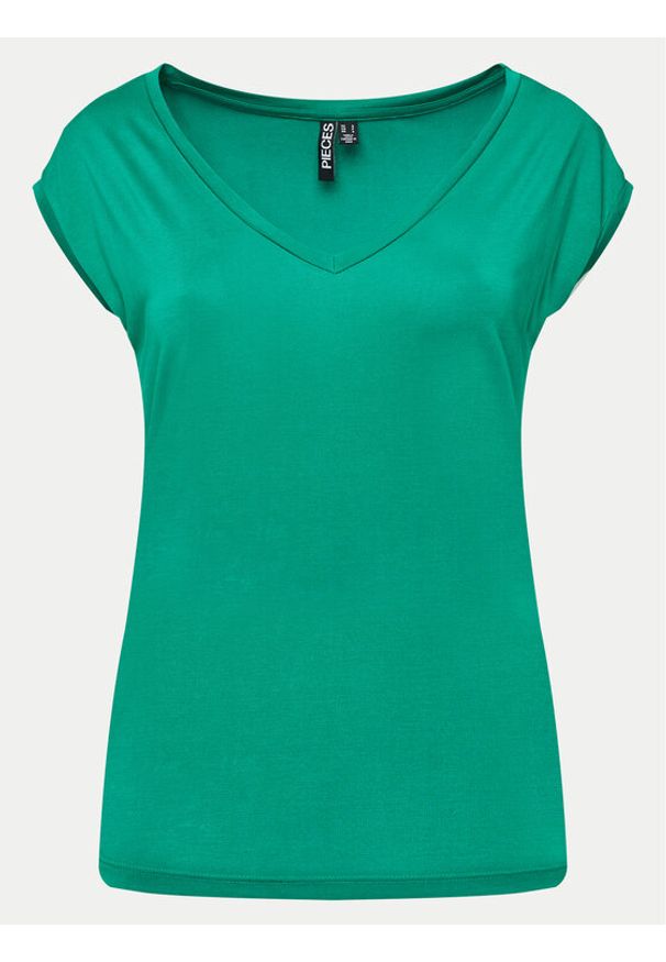 Pieces T-Shirt 17095260 Zielony Regular Fit. Kolor: zielony