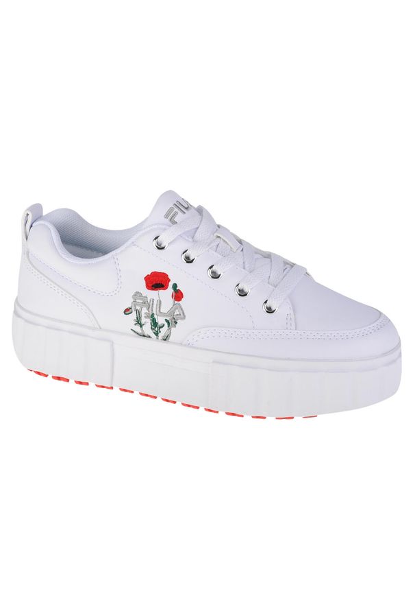 Fila - Buty sportowe Sneakersy damskie, Sandblast P Wmn. Kolor: biały. Sport: turystyka piesza
