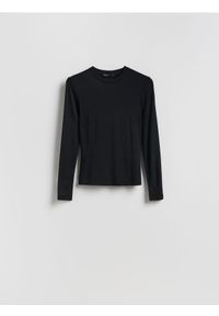 Reserved - Longsleeve z włókna bambusowego - czarny. Kolor: czarny. Materiał: włókno. Długość rękawa: długi rękaw #1