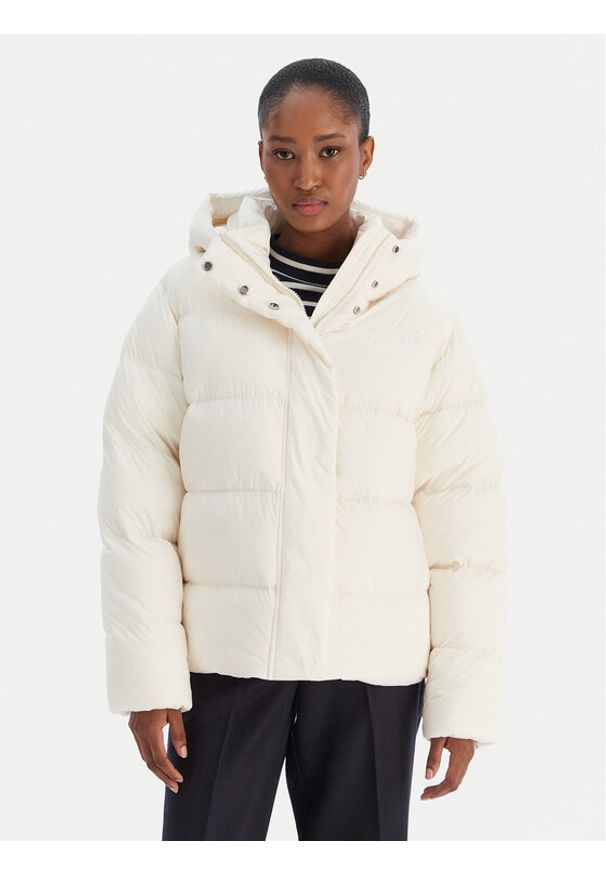 TOMMY HILFIGER - Tommy Hilfiger Kurtka puchowa WW0WW45739 Écru Regular Fit. Materiał: syntetyk