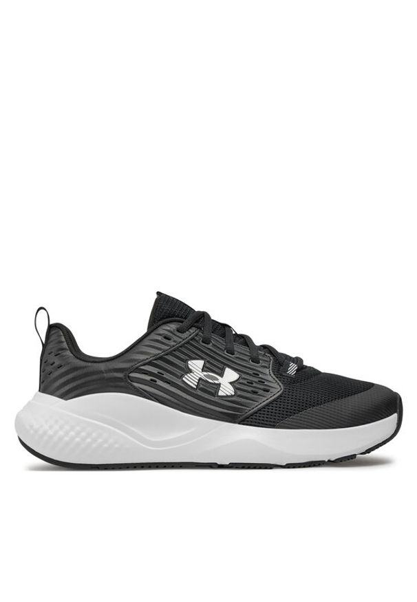 Under Armour Buty na siłownię Ua Charged Commit Tr 4 3026017-004 Czarny. Kolor: czarny. Materiał: skóra. Sport: fitness