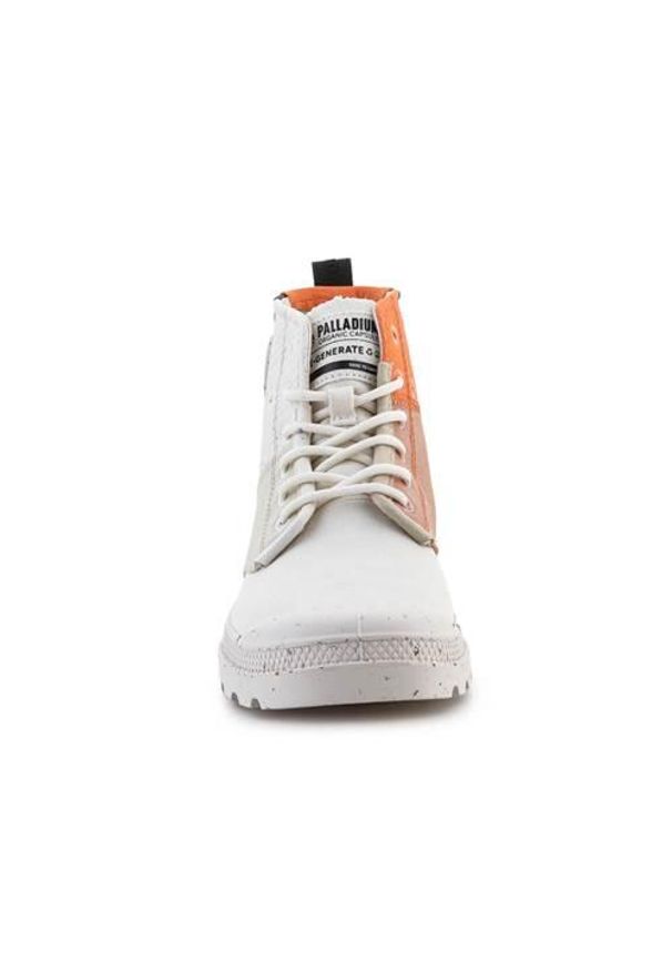 Buty do chodzenia damskie Palladium Pampa Hi Re Generate Dusky. Zapięcie: sznurówki. Kolor: biały. Materiał: materiał, syntetyk, tkanina. Szerokość cholewki: normalna. Sport: turystyka piesza