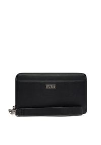 Guess Duży Portfel Męski SMNEBR LEA77 Czarny. Kolor: czarny. Materiał: skóra