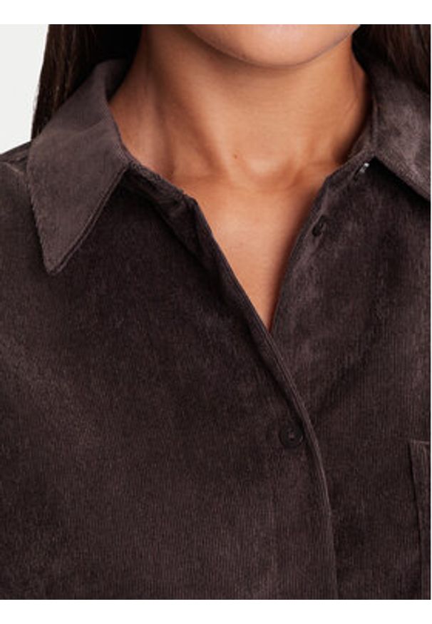 Vero Moda Koszula Sanne 10317194 Brązowy Oversize. Kolor: brązowy. Materiał: syntetyk