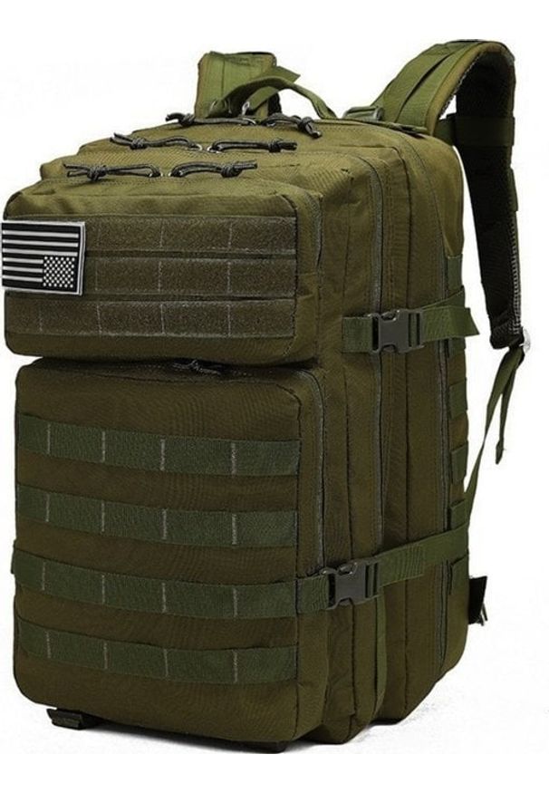 LEANToys - Plecak turystyczny LeanToys Plecak Militarny Wojskowy Taktyczny Khaki 40-60L. Kolor: brązowy. Wzór: moro. Styl: militarny