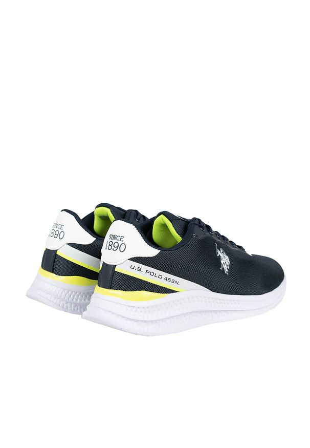 U.S. Polo Assn. Sneakersy "Kaleb002" | Kaleb002 | Mężczyzna | Granatowy. Kolor: niebieski. Materiał: skóra ekologiczna, materiał. Wzór: nadruk, aplikacja