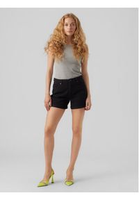 Vero Moda Szorty jeansowe Zuri 10279493 Czarny Regular Fit. Kolor: czarny. Materiał: bawełna #4