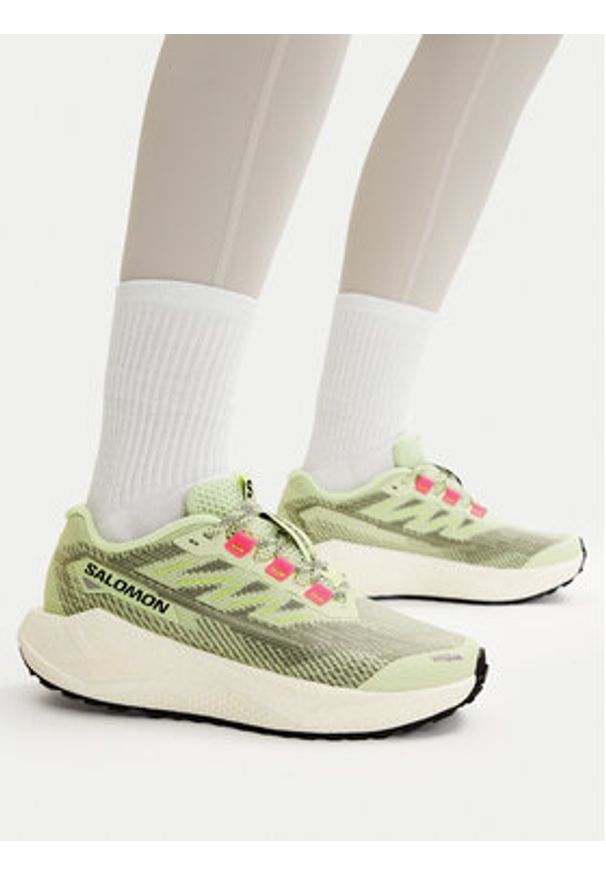 salomon - Salomon Buty do biegania Aero Blaze 3 Grvl L49106400 Zielony. Kolor: zielony. Materiał: materiał