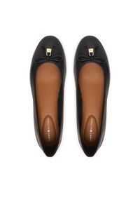 TOMMY HILFIGER - Tommy Hilfiger Baleriny Smooth Lthr Ballet FW0FW09006 Czarny. Kolor: czarny. Materiał: skóra #6