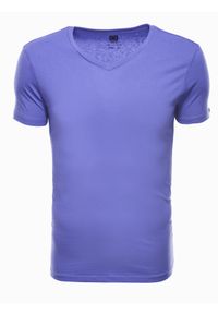 Ombre Clothing - Zestaw koszulek bawełnianych V-NECK 3-pak - mix V3 Z29 - XXL. Kolor: czerwony. Materiał: bawełna #4