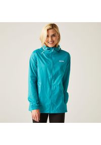 Regatta - Kurtka trekkingowa damska Pack It Jacket III kieszonkowa przeciwdeszczowa. Kolor: niebieski. Materiał: poliamid. Sport: turystyka piesza