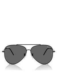 Ray-Ban Okulary przeciwsłoneczne Aviator Reverse 0RBR0101S 002/GR Czarny. Kolor: czarny #2