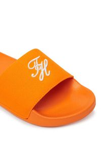 TOMMY HILFIGER - Tommy Hilfiger Klapki Th Script Pool Slide FW0FW09286 Pomarańczowy. Kolor: pomarańczowy. Materiał: materiał #5