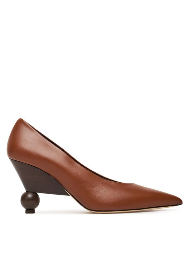 Weekend Max Mara Czółenka Nievo 25255260956 Brązowy. Kolor: brązowy. Materiał: skóra