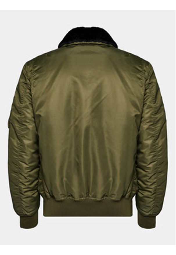 Blauer Kurtka bomber 23WBLUC02132 Zielony Regular Fit. Kolor: zielony. Materiał: syntetyk