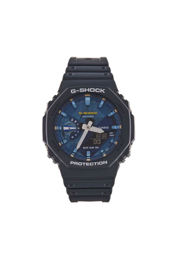 G-Shock Zegarek GA-2100AS-2AER Granatowy. Kolor: niebieski