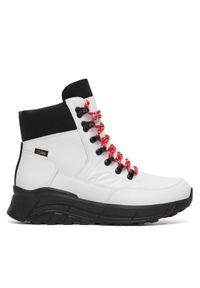 Rieker Revolution Lifestyle Botki W0063-81 Biały. Kolor: biały. Materiał: skóra