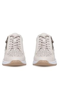 Rieker Sneakersy N4344-60 Écru. Materiał: skóra #5