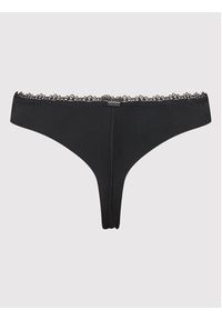 Calvin Klein Underwear Stringi 000QF6397E Czarny. Kolor: czarny. Materiał: syntetyk