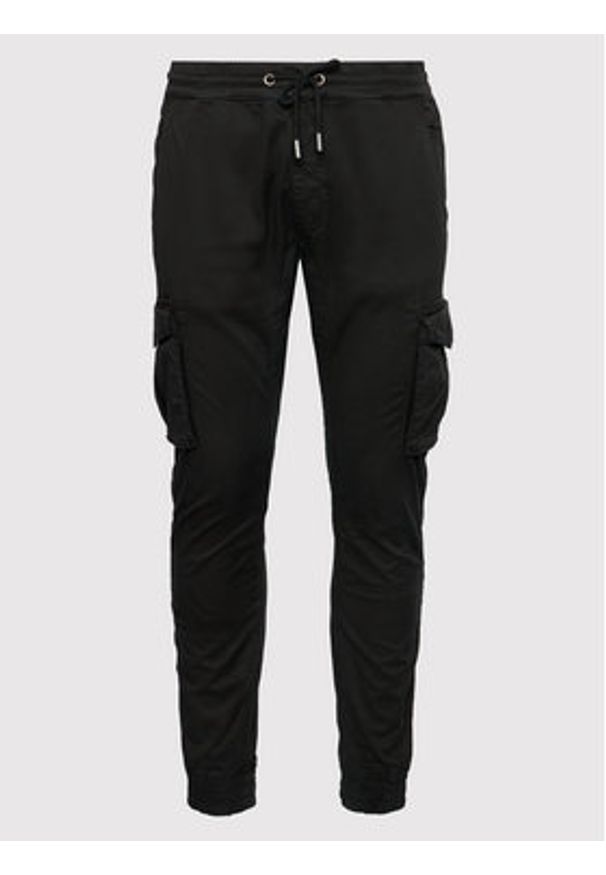 Alpha Industries Joggery Twill 116202 Czarny Regular Fit. Kolor: czarny. Materiał: bawełna