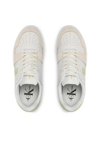 Calvin Klein Jeans Sneakersy Bold Flatf Low Lace Mix Nbs Sat YW0YW01308 Biały. Kolor: biały #4