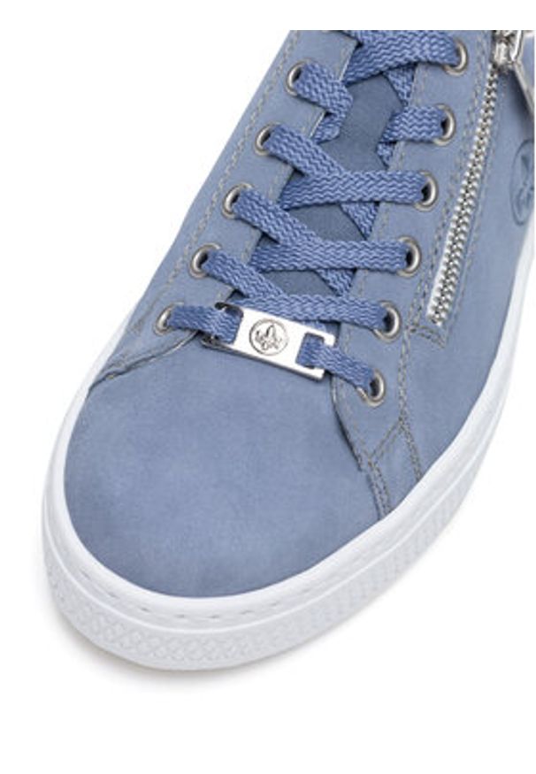 Rieker Sneakersy L59L1-10 Niebieski. Kolor: niebieski. Materiał: skóra, zamsz