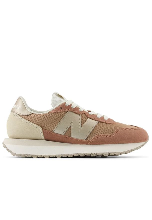 Buty damskie New Balance WS237MSC – brązowe. Kolor: brązowy. Materiał: guma, materiał, zamsz, skóra, syntetyk. Szerokość cholewki: normalna