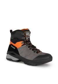 Buty sportowe trekkingowe męskie Aku Adapta Gore-tex wytrzymałe. Kolor: czarny, szary, wielokolorowy. Materiał: skóra, materiał. Szerokość cholewki: normalna. Technologia: Gore-Tex