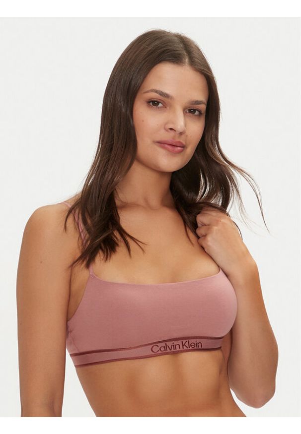 Calvin Klein Underwear Biustonosz top 000QF7943E Różowy. Kolor: różowy. Materiał: bawełna