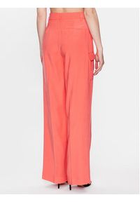 DKNY Spodnie materiałowe P3BKTR20 Koralowy Relaxed Fit. Kolor: pomarańczowy. Materiał: wiskoza #2