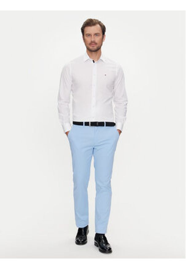 TOMMY HILFIGER - Tommy Hilfiger Koszula MW0MW35810 Biały Regular Fit. Kolor: biały. Materiał: bawełna