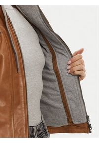 Serge Pariente Kurtka skórzana 77040 Brązowy Regular Fit. Kolor: brązowy. Materiał: skóra #4