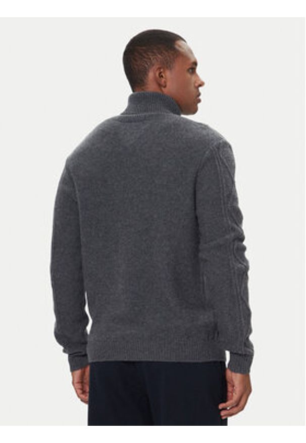 TOMMY HILFIGER - Tommy Hilfiger Golf MW0MW40914 Szary Regular Fit. Typ kołnierza: golf. Kolor: szary. Materiał: wełna