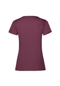 FRUIT OF THE LOOM - Koszulka Damska Valueweight. Kolor: czerwony, wielokolorowy, brązowy