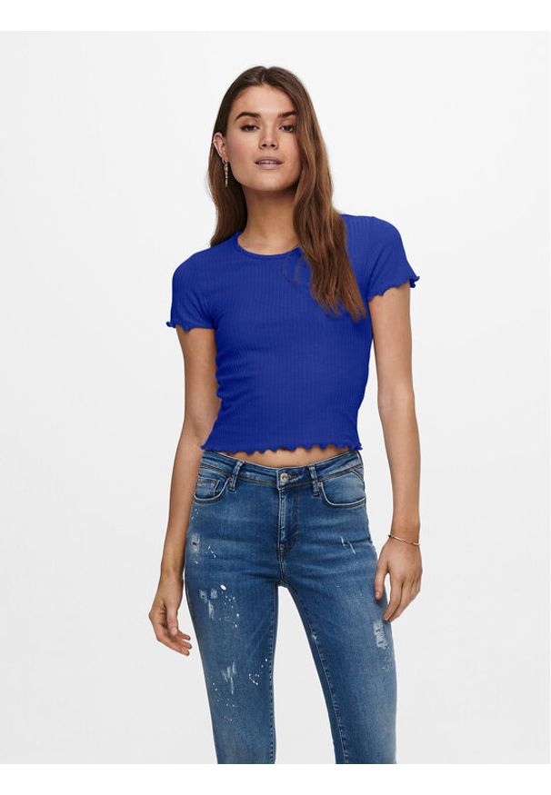 only - ONLY T-Shirt Emma 15201206 Niebieski Regular Fit. Kolor: niebieski. Materiał: syntetyk