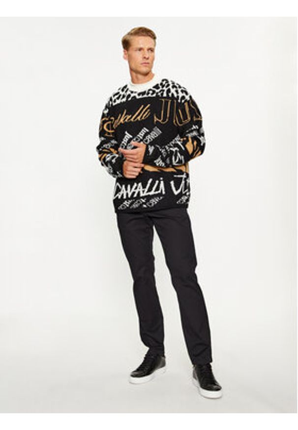 Just Cavalli Sweter 75OAFM08 Kolorowy Regular Fit. Materiał: syntetyk. Wzór: kolorowy