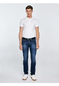 Big-Star - Jeansy męskie dopasowane granatowe Tobias 401. Okazja: na co dzień. Kolor: niebieski. Styl: casual, klasyczny #4