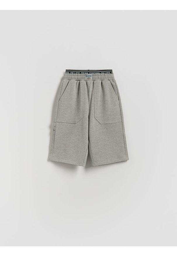 Reserved - Bawełniane szorty - jasnoszary. Kolor: szary. Materiał: bawełna