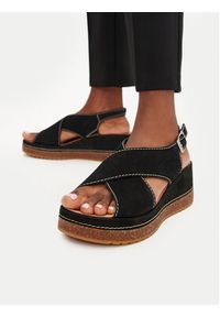 Clarks Sandały Kassanda Step 26177299 Czarny. Kolor: czarny. Materiał: nubuk, skóra #6
