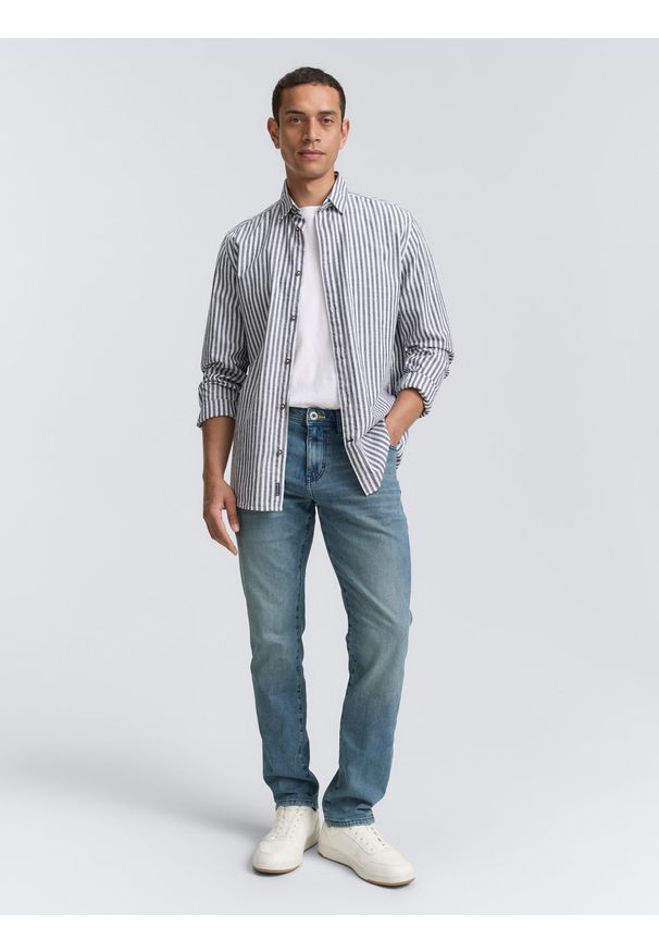 Męskie Spodnie Jeansowe Tom Tailor TTJOSH REGULAR Stone Blue Denim 1048363 10141